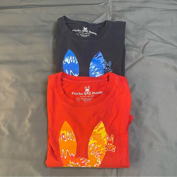 Psycho Bunny Other - Psycho Bunny Red and Blue Graphic T-Shirts Size 4 (S)